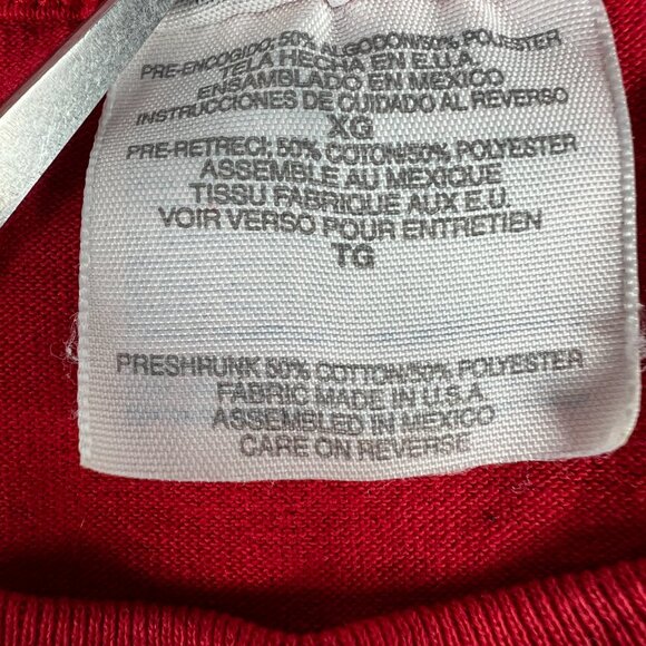 VTG 90s Texas Rebel Rousers Mania Square Dancer Shirt Extra Large Red Faded Tee - Picture 6 of 11